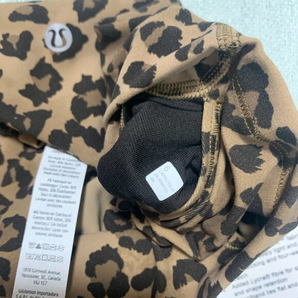 Lululemon NWT lululemon Align No Lin High-Rise Short 6" size 6 True Leopard Mult - Picture 4 of 11